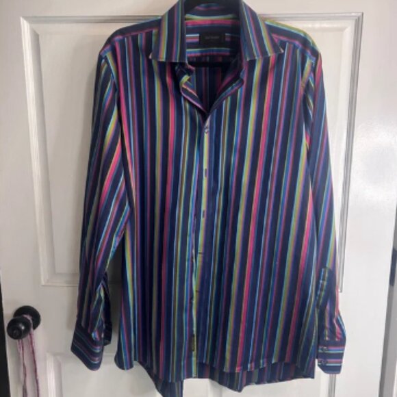 Men's Duchamp Shirt, L, Multicolored striped - Picture 1 of 16
